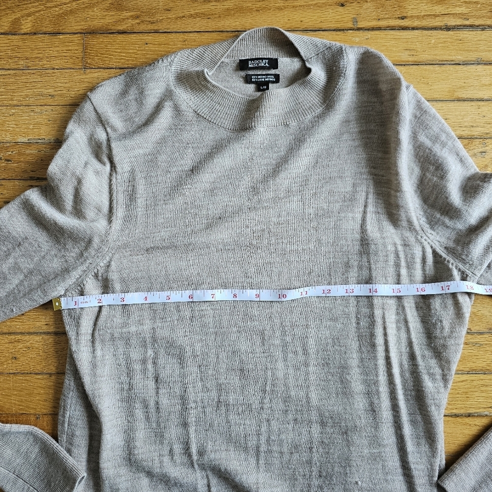 Badgley mischka Size L 100% merino wool long sleeve - Picture 3 of 6